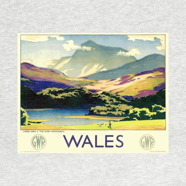 Vintage British Travel Poster: Wales via Great Western Railway by Naves